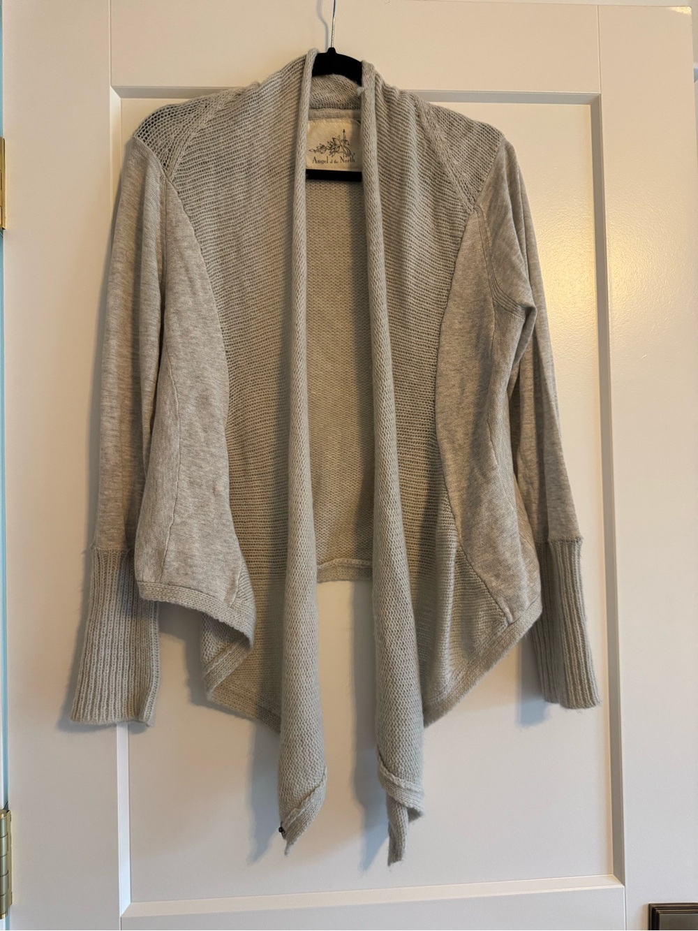 Anthropologie | Angel Of The North Light Gray Open Drape Cardigan